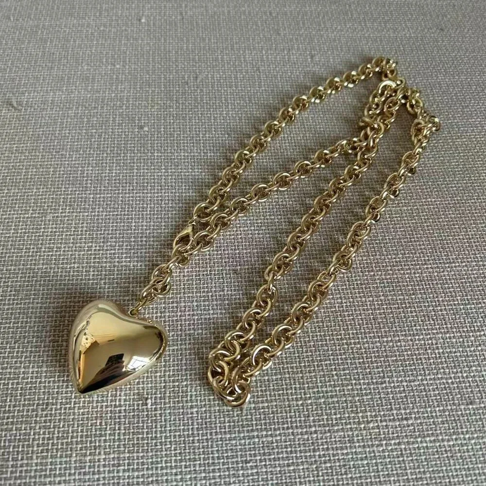 BEST Roxanne Assoulin The Big Puffy Heart Necklace Polished Gold_3